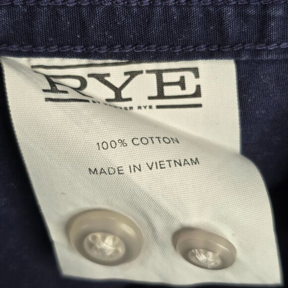 Mens Hawker Rye Blue & White Shirt Button Up Long Sleeve 100% Cotton Size XL - Picture 3 of 7